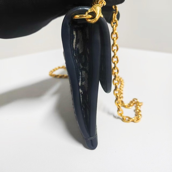 Dior Blue Oblique Canvas 30 Montaigne Chain Pouch - Picture 5 of 11